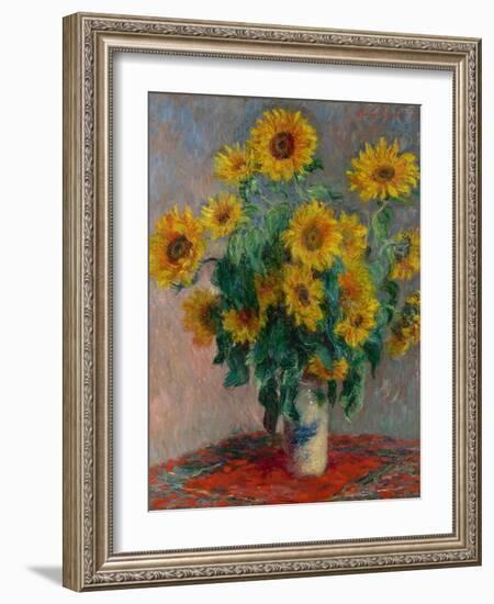 Bouquet of Sunflowers, 1881-Claude Monet-Framed Giclee Print