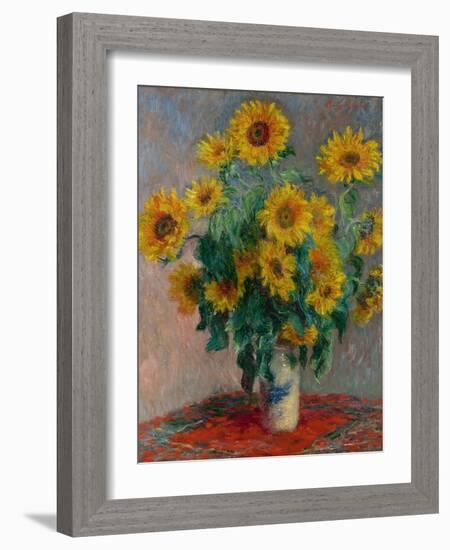 Bouquet of Sunflowers, 1881-Claude Monet-Framed Giclee Print