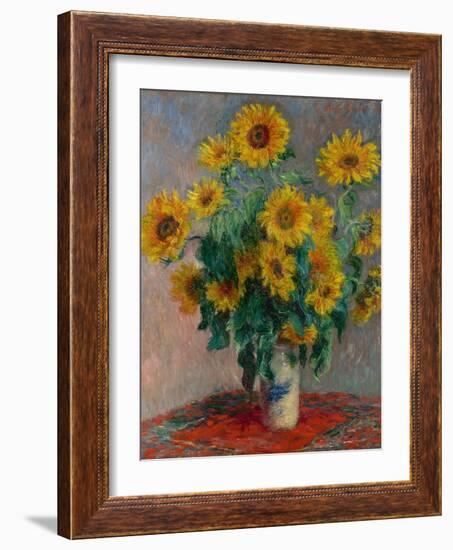 Bouquet of Sunflowers, 1881-Claude Monet-Framed Giclee Print