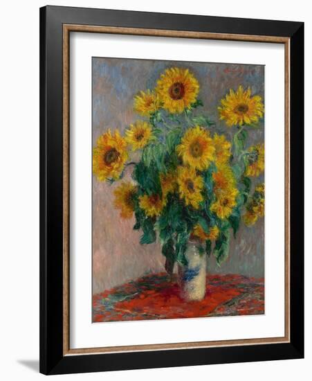 Bouquet of Sunflowers, 1881-Claude Monet-Framed Giclee Print