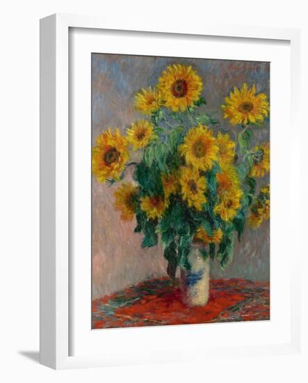 Bouquet of Sunflowers, 1881-Claude Monet-Framed Giclee Print