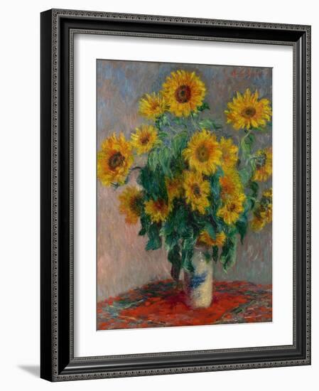 Bouquet of Sunflowers, 1881-Claude Monet-Framed Giclee Print