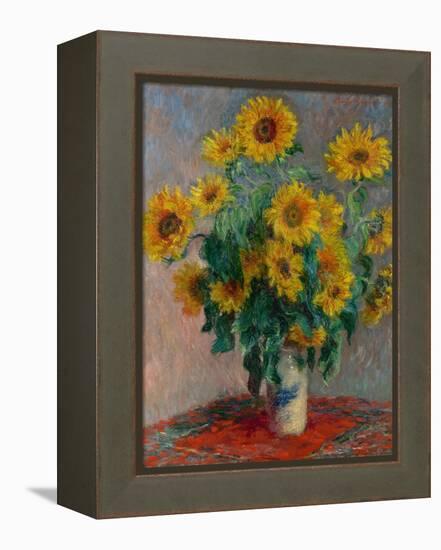 Bouquet of Sunflowers, 1881-Claude Monet-Framed Premier Image Canvas