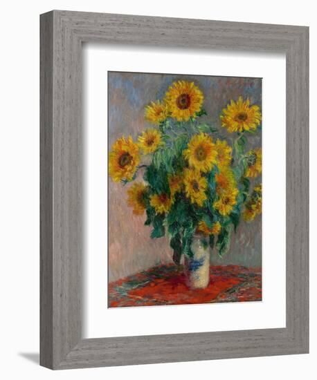 Bouquet of Sunflowers, 1881-Claude Monet-Framed Giclee Print