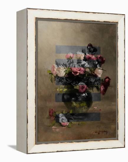 Bouquet of Vintage Oil Painting Flowers, Collage-The Art Concept-Framed Premier Image Canvas