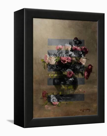 Bouquet of Vintage Oil Painting Flowers, Collage-The Art Concept-Framed Premier Image Canvas