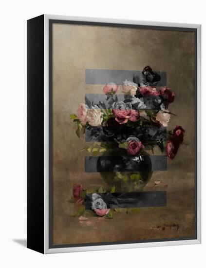 Bouquet of Vintage Oil Painting Flowers, Collage-The Art Concept-Framed Premier Image Canvas