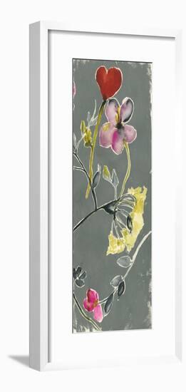 Bouquet on Grey IV-Jennifer Goldberger-Framed Art Print