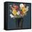 Bouquet on Teal II-Jennifer Goldberger-Framed Stretched Canvas