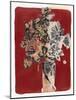 Bouquet Red Background-Maria Pietri Lalor-Mounted Giclee Print