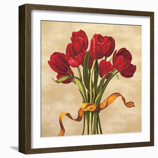 Bouquet rubino-Lisa Corradini-Framed Art Print