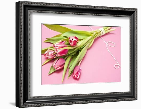 Bouquet, Tulips, Pink, Flowers, Table-Sebastian Scheuerecker-Framed Photographic Print