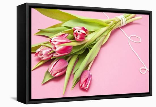 Bouquet, Tulips, Pink, Flowers, Table-Sebastian Scheuerecker-Framed Premier Image Canvas