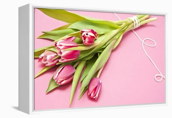 Bouquet, Tulips, Pink, Flowers, Table-Sebastian Scheuerecker-Framed Premier Image Canvas