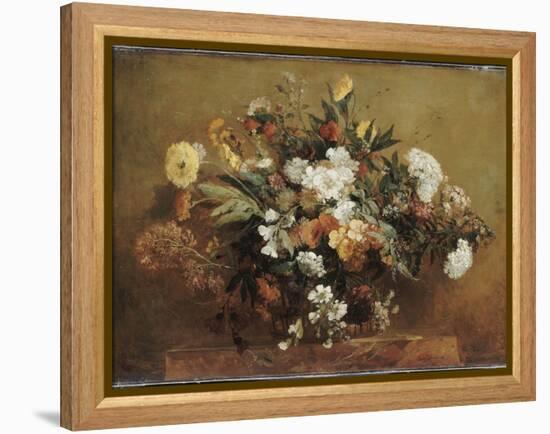 Bouquet-Eugene Delacroix-Framed Premier Image Canvas