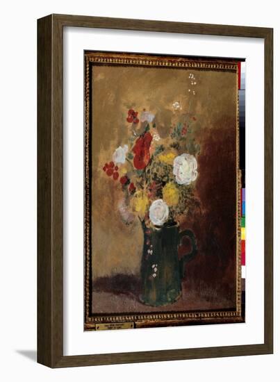 Bouquets of Flowers Painting by Odilon Redon (1840-1916) 19Th Century Bordeaux, Musee Des Beaux Art-Odilon Redon-Framed Giclee Print