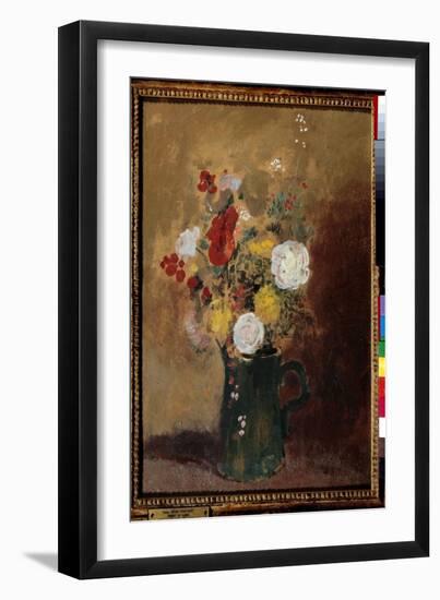 Bouquets of Flowers Painting by Odilon Redon (1840-1916) 19Th Century Bordeaux, Musee Des Beaux Art-Odilon Redon-Framed Giclee Print