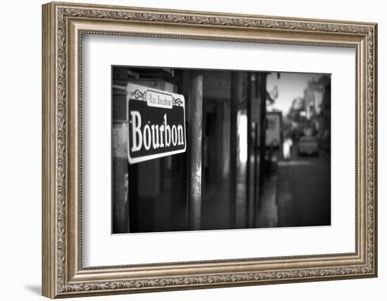 Bourbon Street 2 BW-John Gusky-Framed Photographic Print