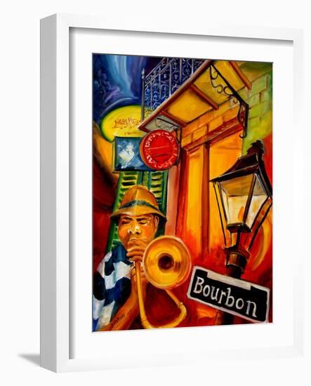 Bourbon Street Jazz-Diane Millsap-Framed Art Print