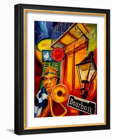 Bourbon Street Jazz-Diane Millsap-Framed Art Print