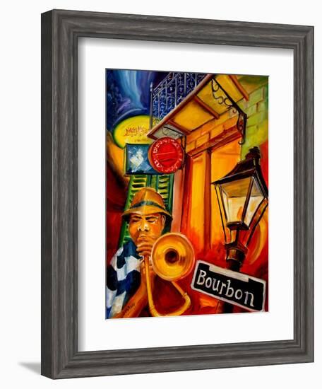 Bourbon Street Jazz-Diane Millsap-Framed Art Print