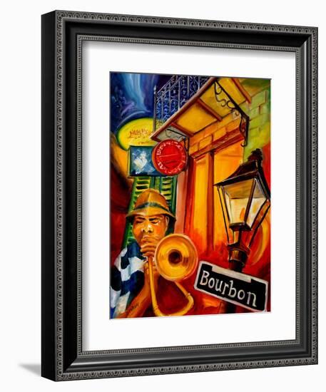 Bourbon Street Jazz-Diane Millsap-Framed Art Print