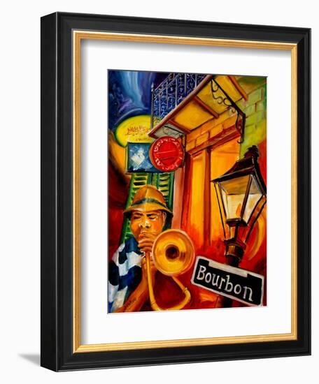 Bourbon Street Jazz-Diane Millsap-Framed Art Print