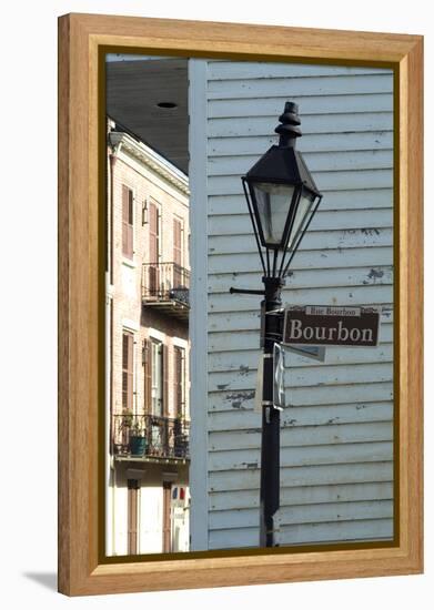 Bourbon Street, New Orleans, Louisiana Bent Street Lamp-Natalie Tepper-Framed Stretched Canvas