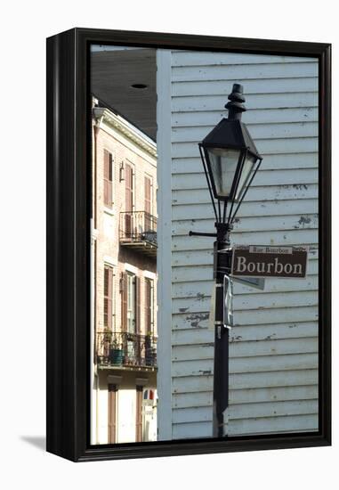 Bourbon Street, New Orleans, Louisiana Bent Street Lamp-Natalie Tepper-Framed Stretched Canvas