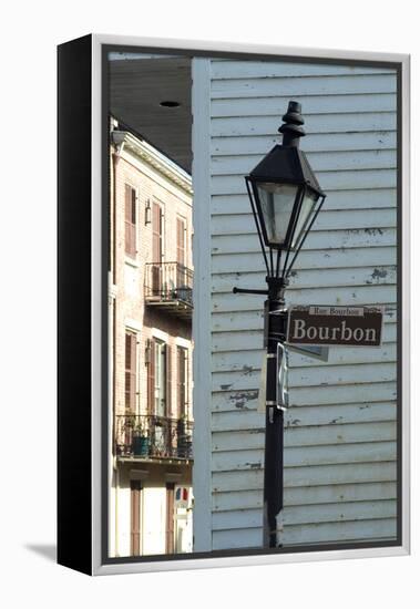 Bourbon Street, New Orleans, Louisiana Bent Street Lamp-Natalie Tepper-Framed Stretched Canvas