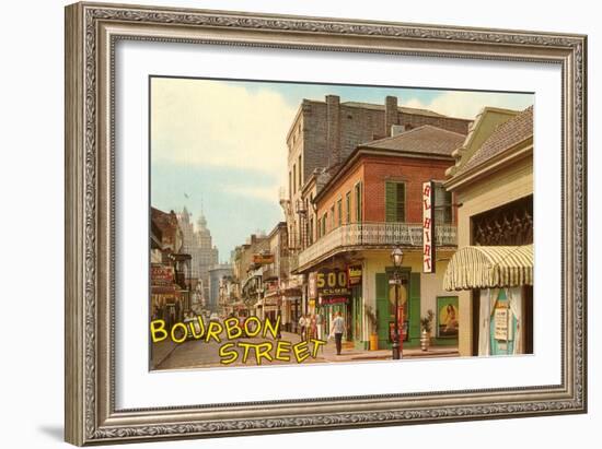 Bourbon Street, New Orleans, Louisiana-null-Framed Art Print
