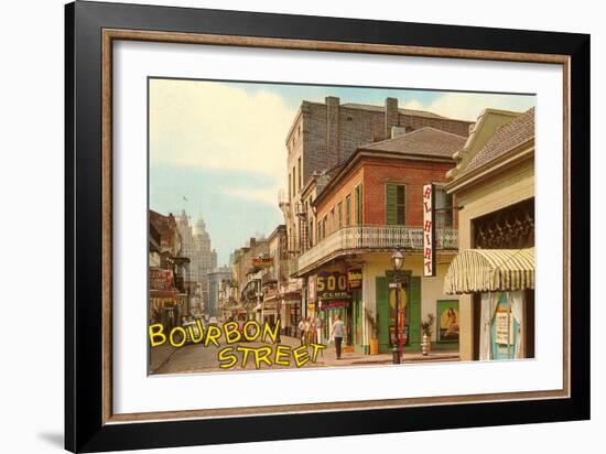 Bourbon Street, New Orleans, Louisiana-null-Framed Art Print