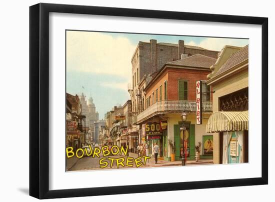 Bourbon Street, New Orleans, Louisiana-null-Framed Art Print