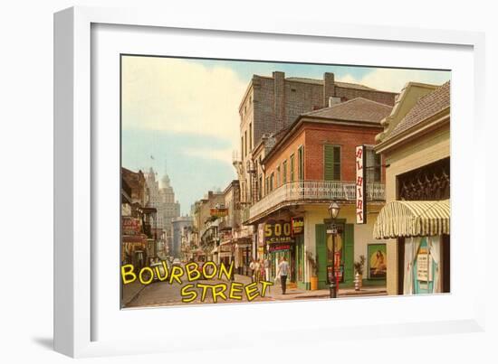 Bourbon Street, New Orleans, Louisiana-null-Framed Art Print