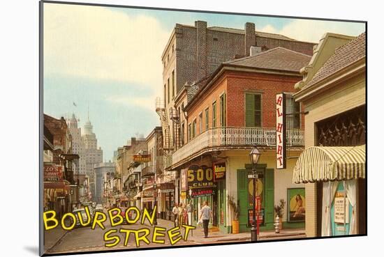 Bourbon Street, New Orleans, Louisiana-null-Mounted Art Print