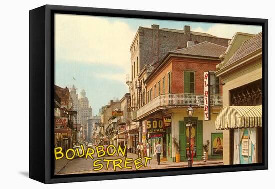 Bourbon Street, New Orleans, Louisiana-null-Framed Stretched Canvas