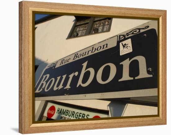 Bourbon Street Sign-null-Framed Premier Image Canvas