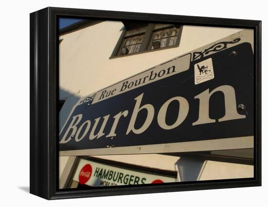 Bourbon Street Sign-null-Framed Premier Image Canvas