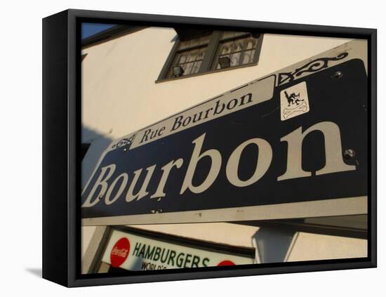 Bourbon Street Sign-null-Framed Premier Image Canvas