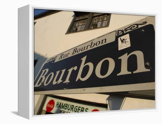 Bourbon Street Sign-null-Framed Premier Image Canvas