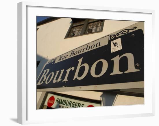 Bourbon Street Sign-null-Framed Photographic Print