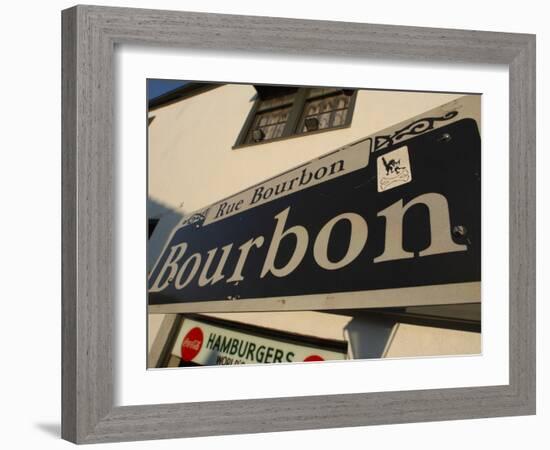 Bourbon Street Sign-null-Framed Photographic Print