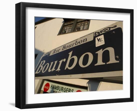 Bourbon Street Sign-null-Framed Photographic Print