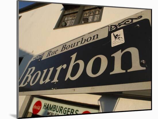 Bourbon Street Sign-null-Mounted Photographic Print