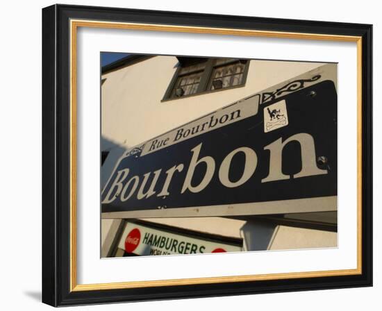 Bourbon Street Sign-null-Framed Photographic Print