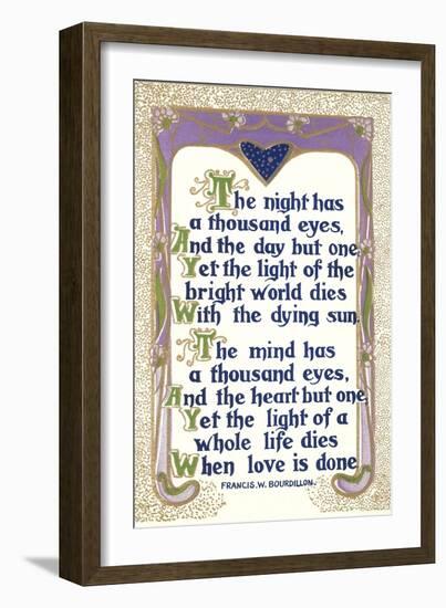 Bourdillon Quotation--Framed Art Print