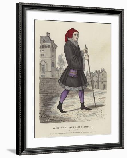 Bourgeois Parisian Man of the Reign of Charles VII, 15th Century-null-Framed Giclee Print