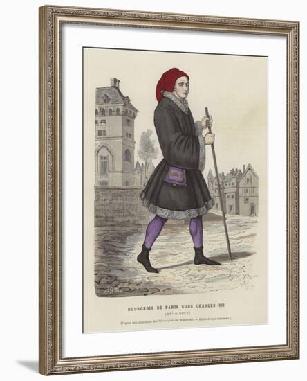 Bourgeois Parisian Man of the Reign of Charles VII, 15th Century-null-Framed Giclee Print