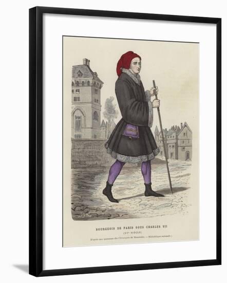 Bourgeois Parisian Man of the Reign of Charles VII, 15th Century-null-Framed Giclee Print