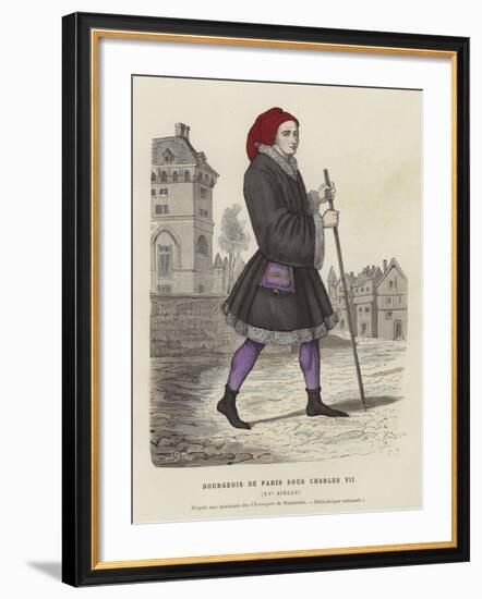 Bourgeois Parisian Man of the Reign of Charles VII, 15th Century-null-Framed Giclee Print